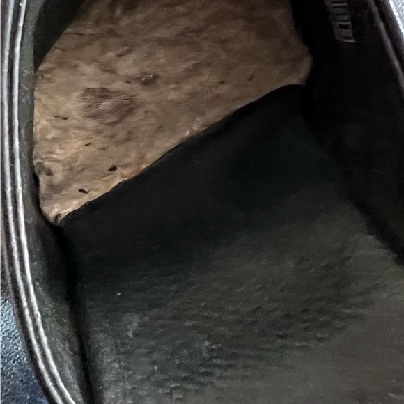 Ugg Clogs Leather Wooden Heels Jolene Stud Size 9 Shearling Sliver - Picture 12 of 13